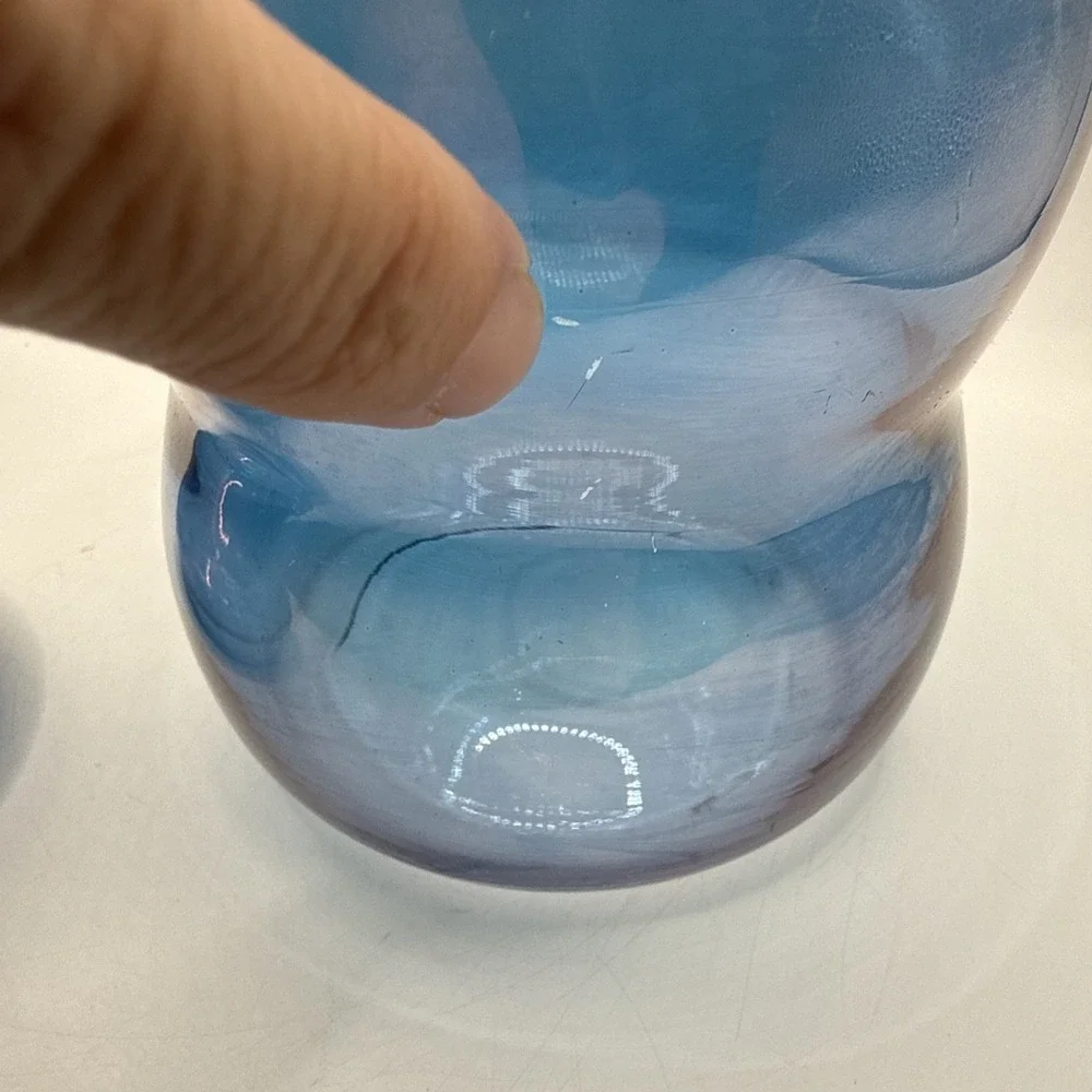 West Virginia Glass Co. blue luster